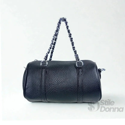 Stile Donna Bags - Borsa a Cilindro con Doppio Manico