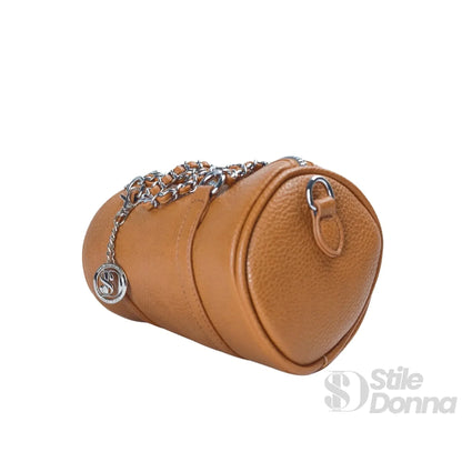 Stile Donna Bags - Borsa a Cilindro con Doppio Manico