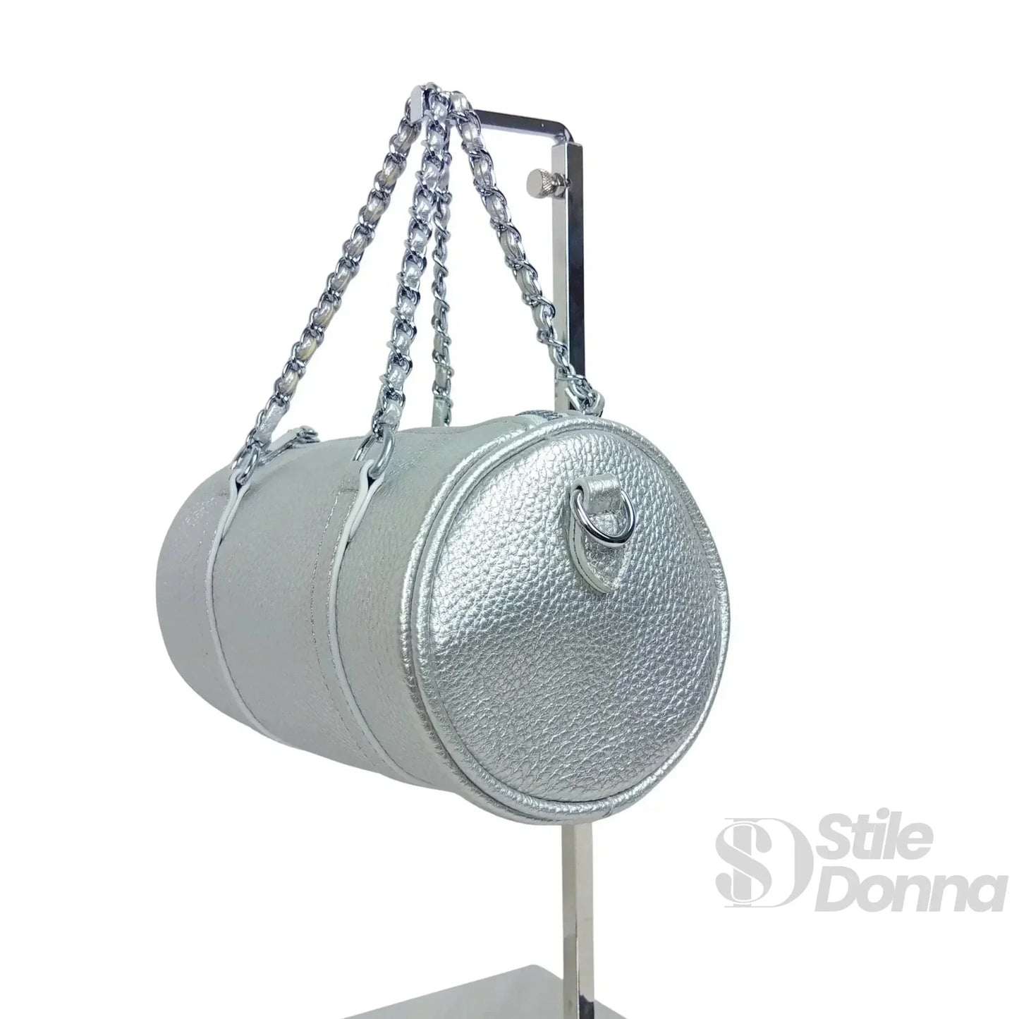 Stile Donna Bags - Borsa a Cilindro con Doppio Manico