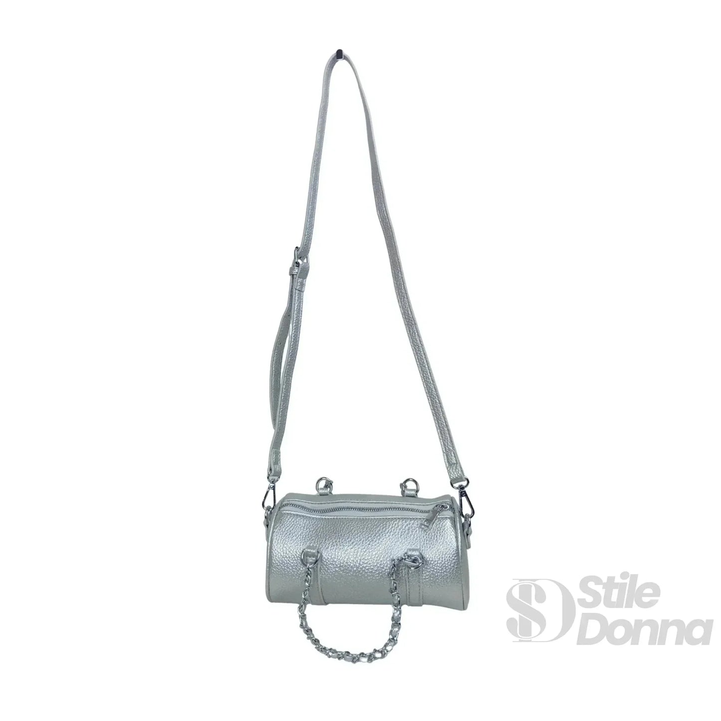 Stile Donna Bags - Borsa a Cilindro con Doppio Manico