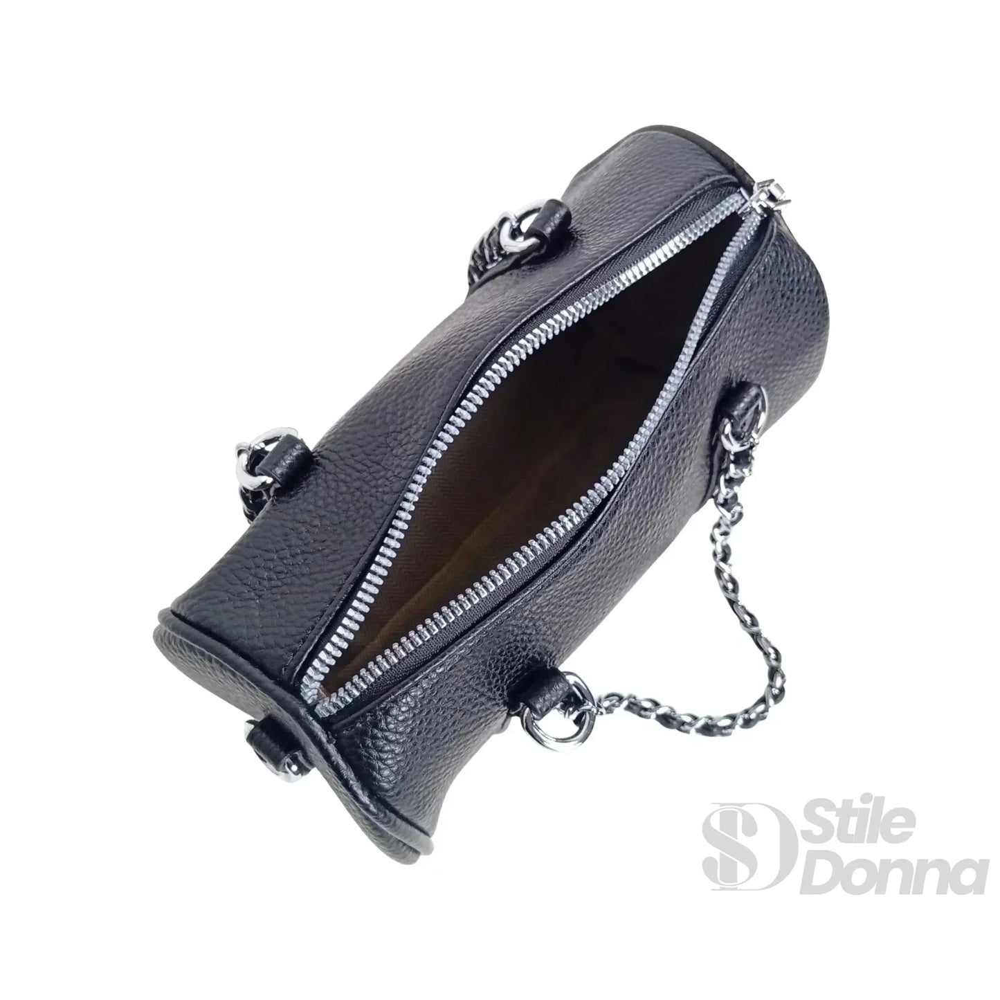 Stile Donna Bags - Borsa a Cilindro con Doppio Manico