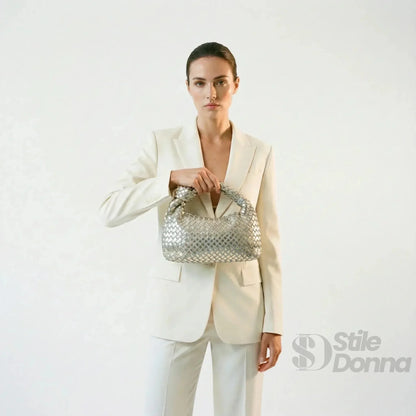 Stile Donna Bags - Borsa a Mano con Manico a Nodo