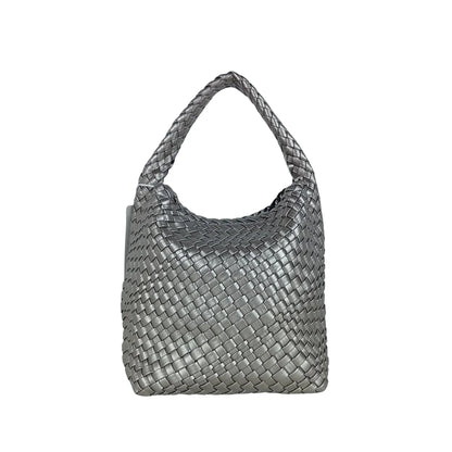 Stile Donna Bags - Borsa a Mano in Ecopelle Intrecciata