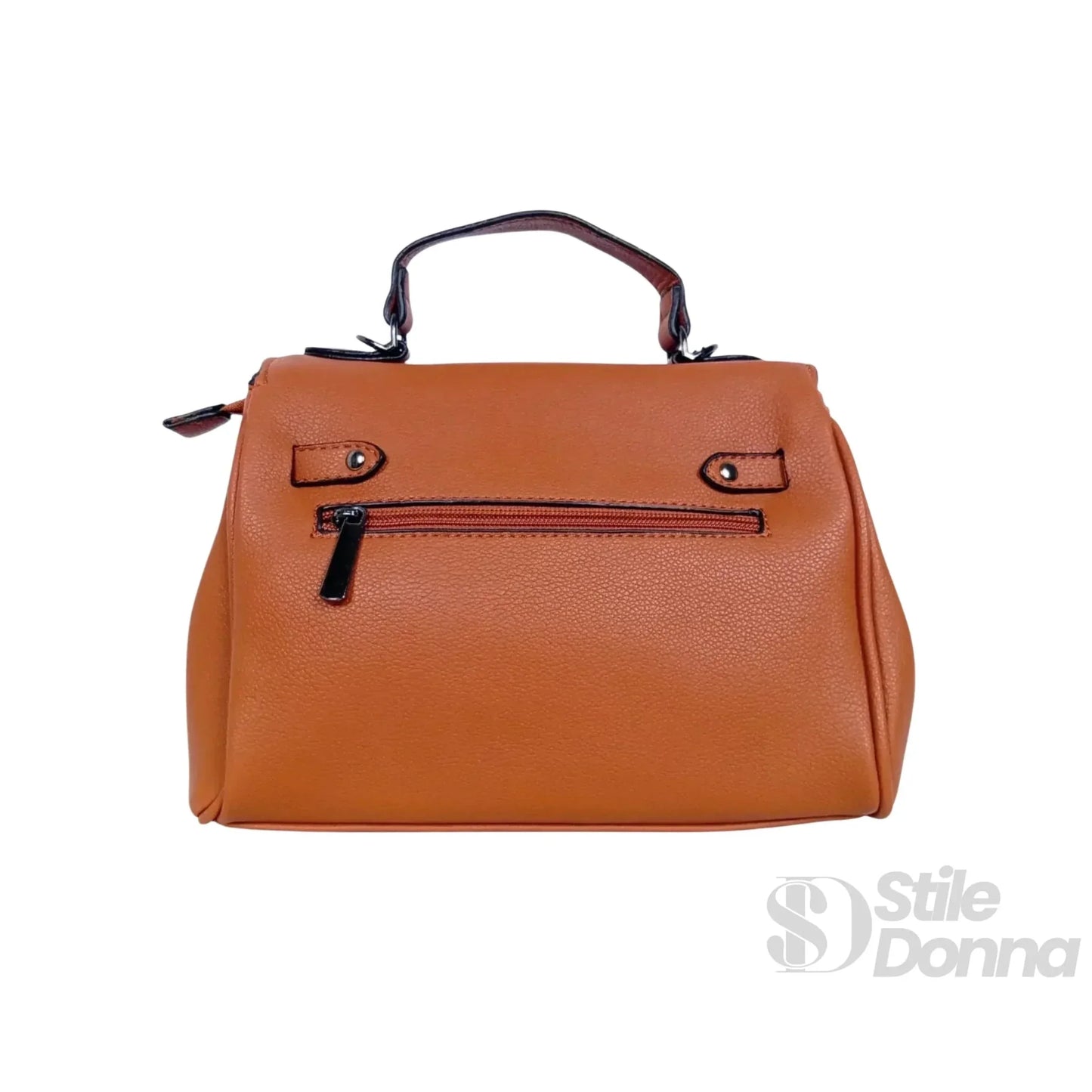 Stile Donna Bags - Borsa a Mano in Ecopelle Marrone