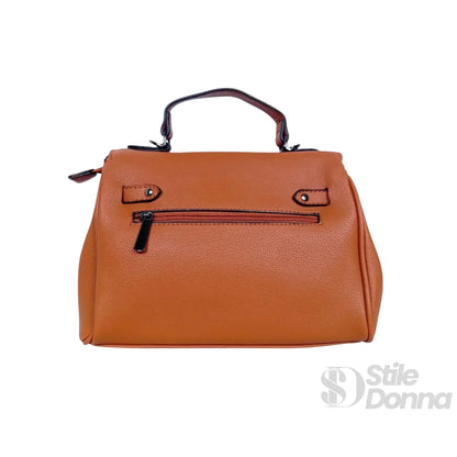 Stile Donna Bags - Borsa a Mano in Ecopelle Marrone