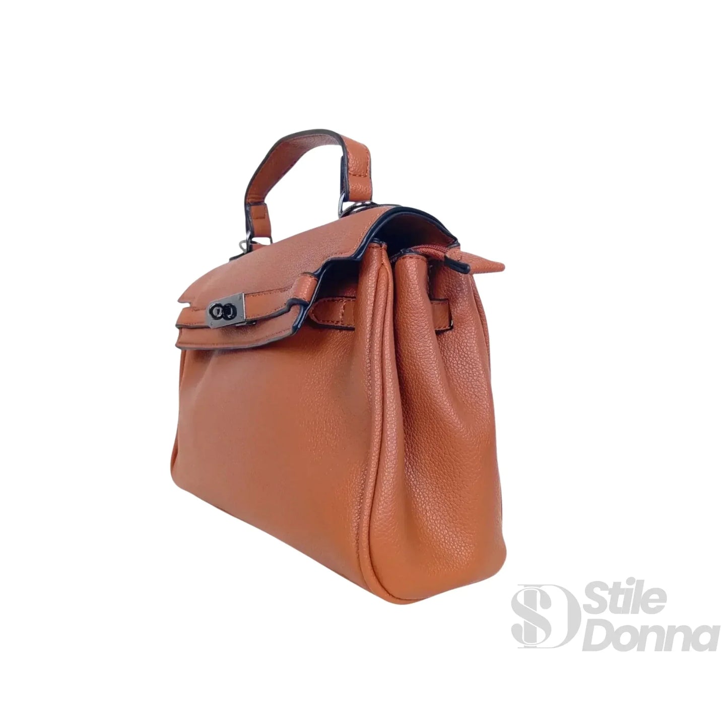 Stile Donna Bags - Borsa a Mano in Ecopelle Marrone