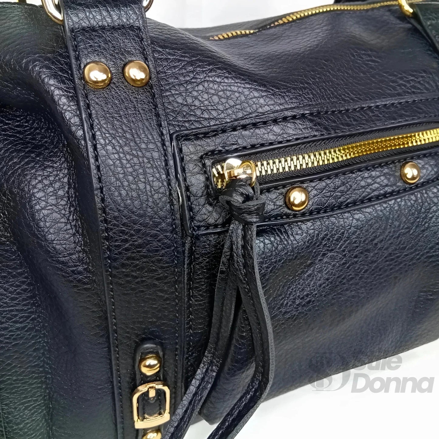 Stile Donna Bags - Borsa a Mano in Ecopelle Nera