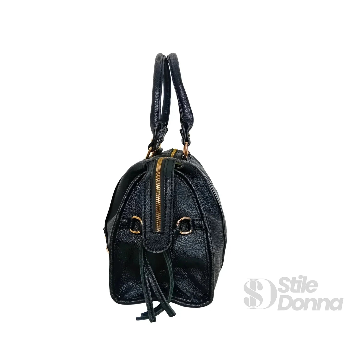 Stile Donna Bags - Borsa a Mano in Ecopelle Nera
