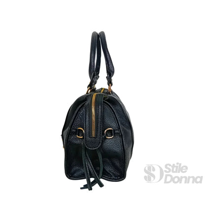 Stile Donna Bags - Borsa a Mano in Ecopelle Nera