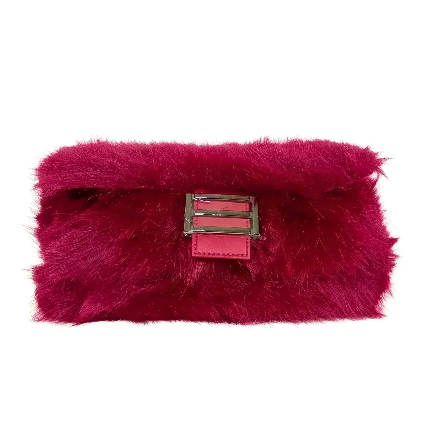 Stile Donna Bags - Borsa a Mano in Pelliccia Rossa
