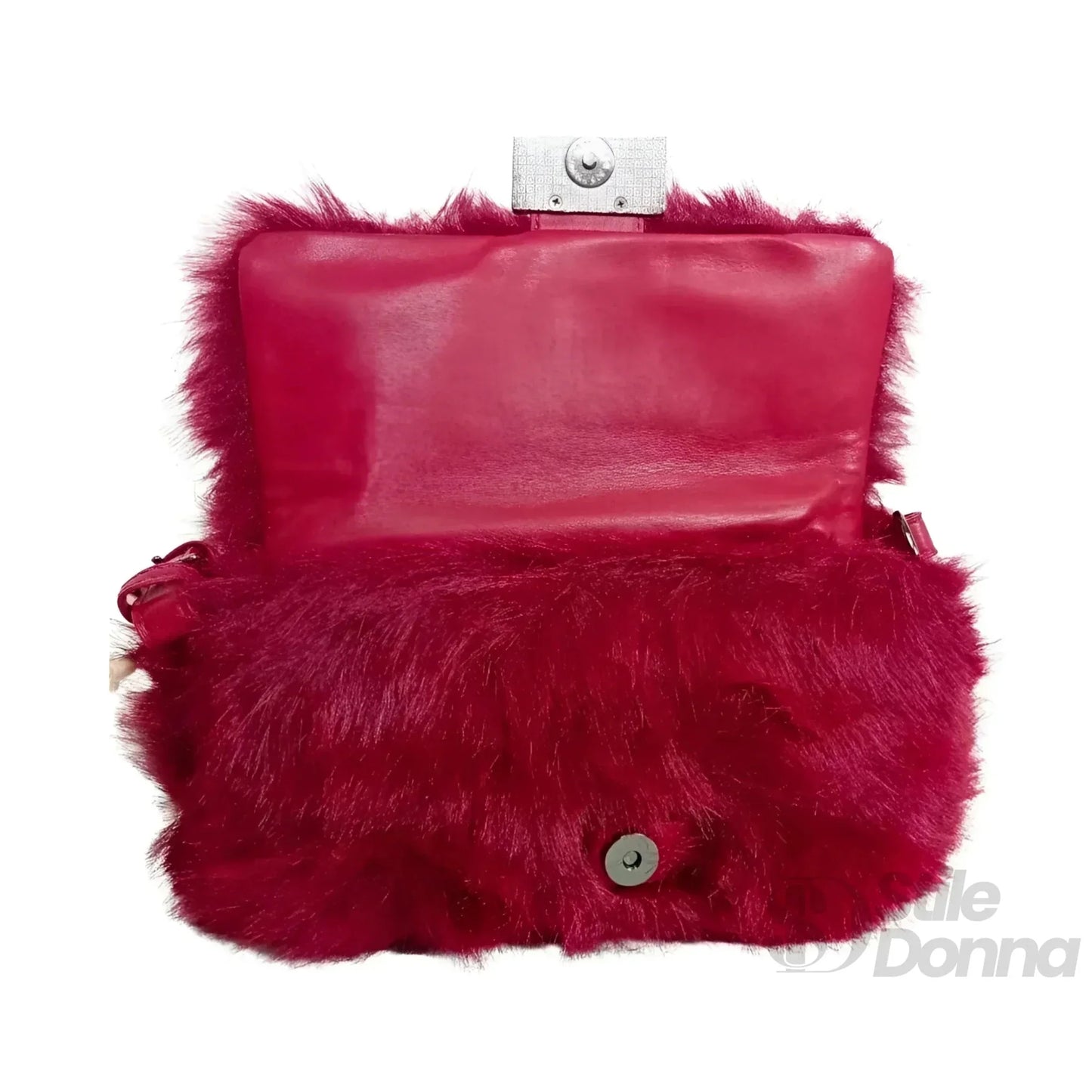 Stile Donna Bags - Borsa a Mano in Pelliccia Rossa