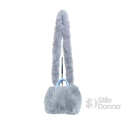 Stile Donna Bags - Borsa a Mano in Pelliccia Sintetica