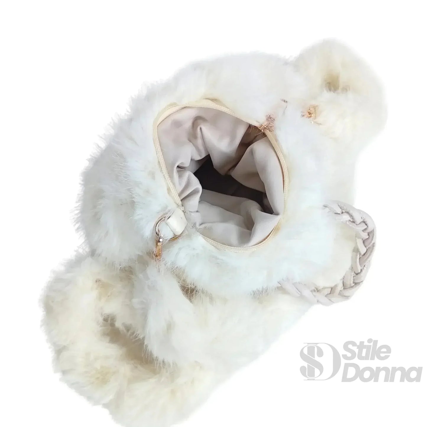 Stile Donna Bags - Borsa a Mano in Pelliccia Sintetica