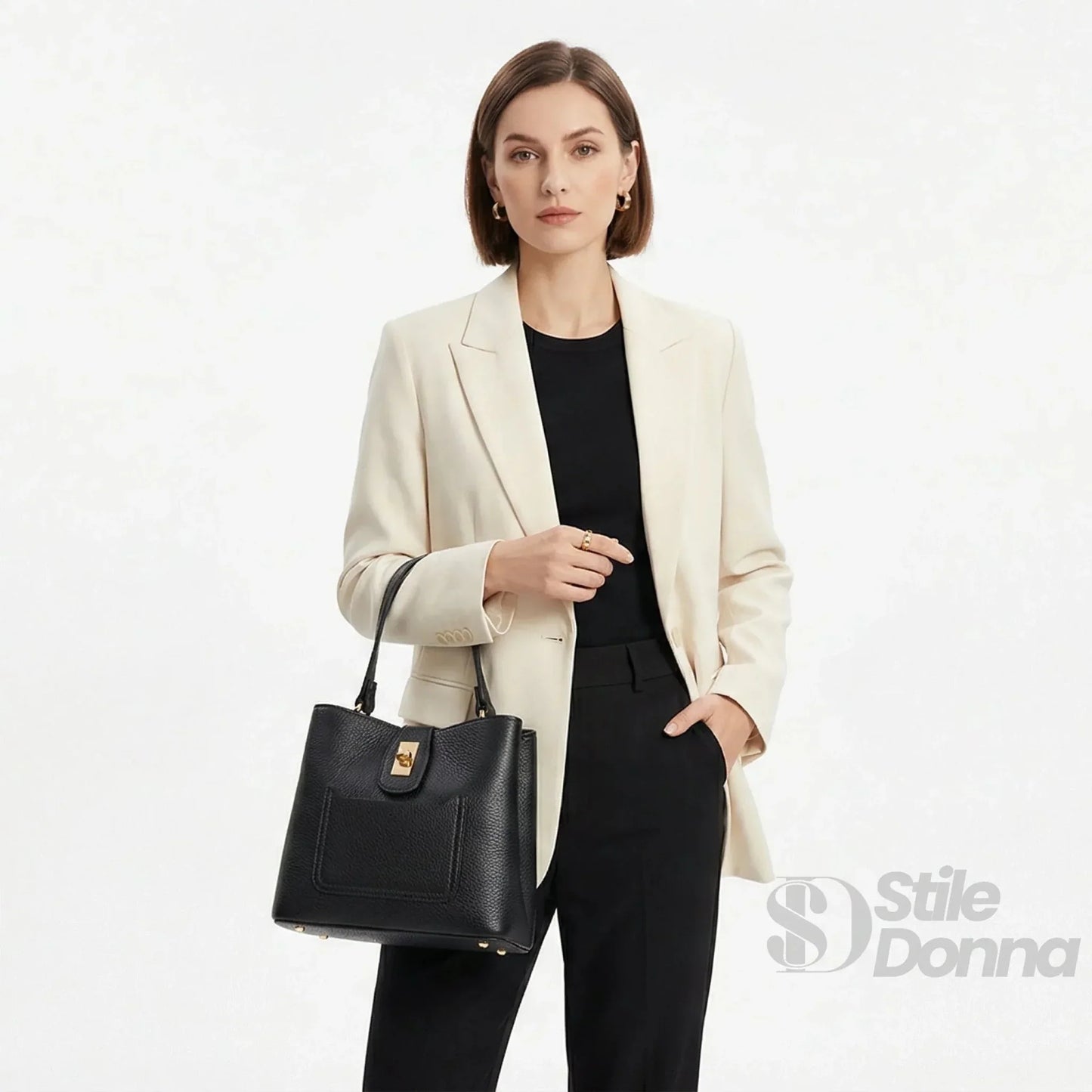 Stile Donna Bags - Greta Borsa a Mano in Vera Pelle