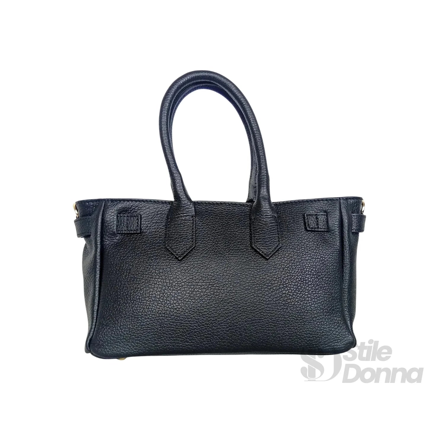Stile Donna Bags - Borsa a Mano in Vera Pelle Hardware Oro