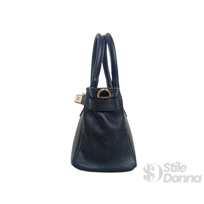 Stile Donna Bags - Borsa a Mano in Vera Pelle Hardware Oro