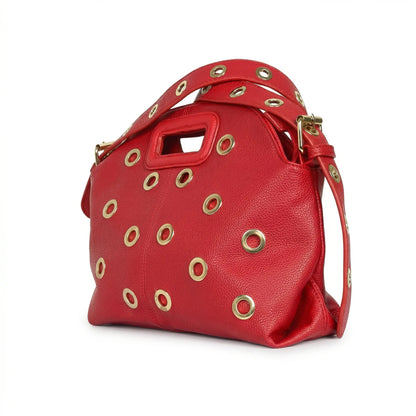 Stile Donna Bags - Borsa a Spalla con Occhielli Dorati
