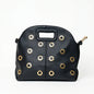 Stile Donna Bags - Shoulder Bag with Golden Eyelets
