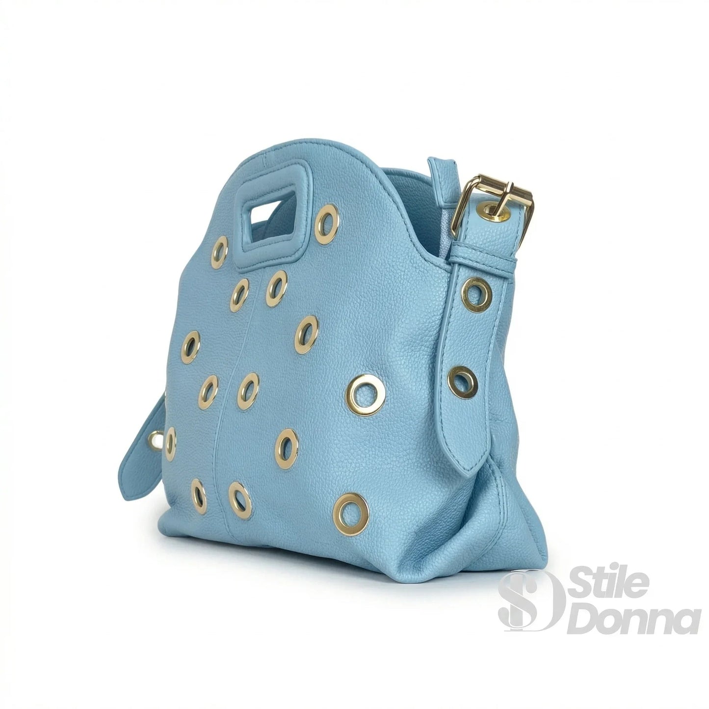 Stile Donna Bags - Borsa a Spalla con Occhielli Dorati