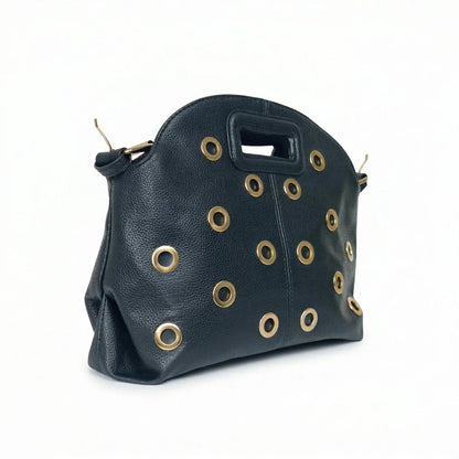 Stile Donna Bags - Borsa a Spalla con Occhielli Dorati