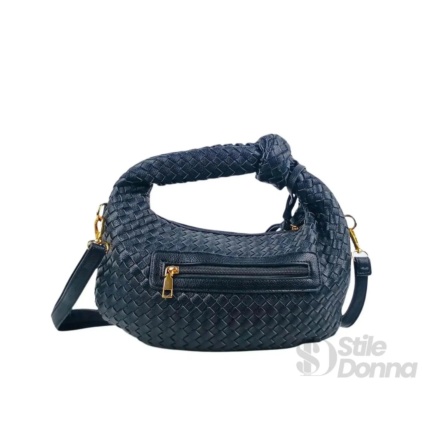Stile Donna Bags - Borsa a Spalla Intrecciata con Nodo