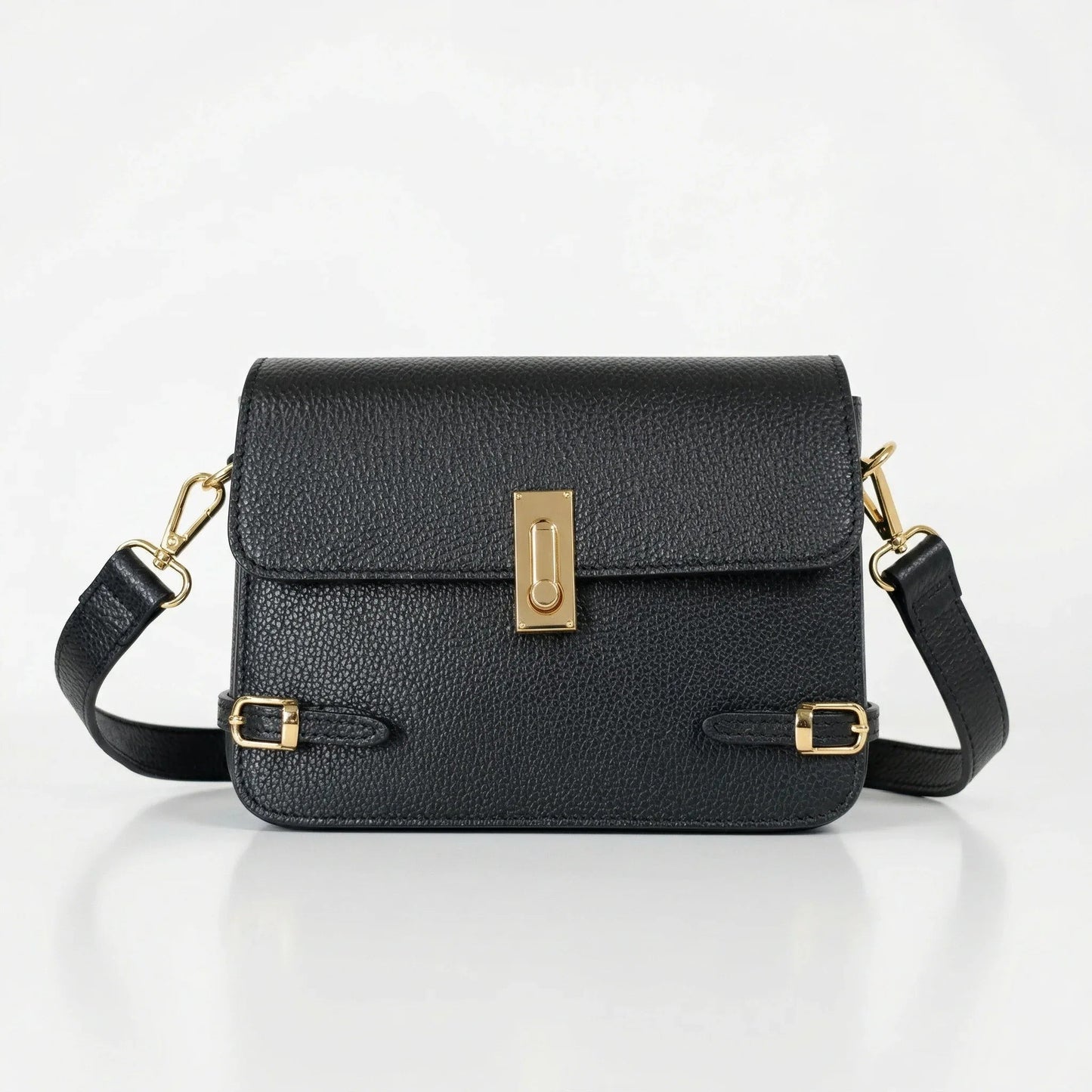 Stile Donna Bags - Buckle Up Borsa a Tracolla in Vera Pelle