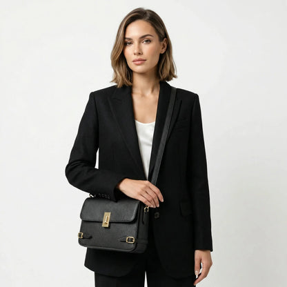 Stile Donna Bags - Buckle Up Borsa a Tracolla in Vera Pelle