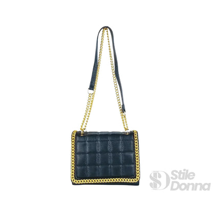 Stile Donna Bags - Borsa Trapuntata Nera con Catena