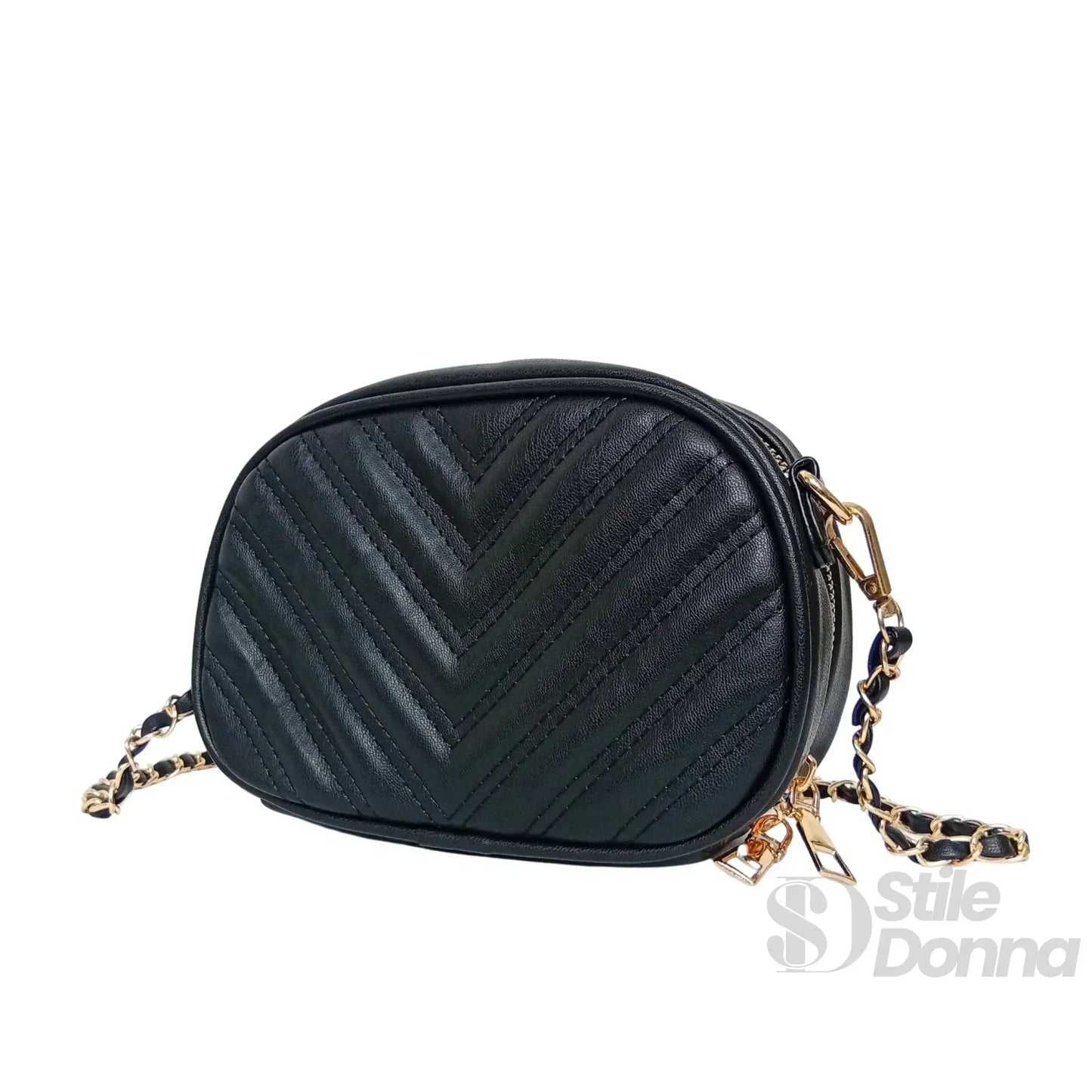 Stile Donna Bags - Borsa a Tracolla Ovale Trapuntata