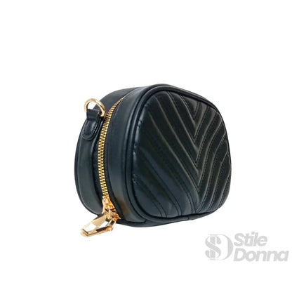 Stile Donna Bags - Borsa a Tracolla Ovale Trapuntata