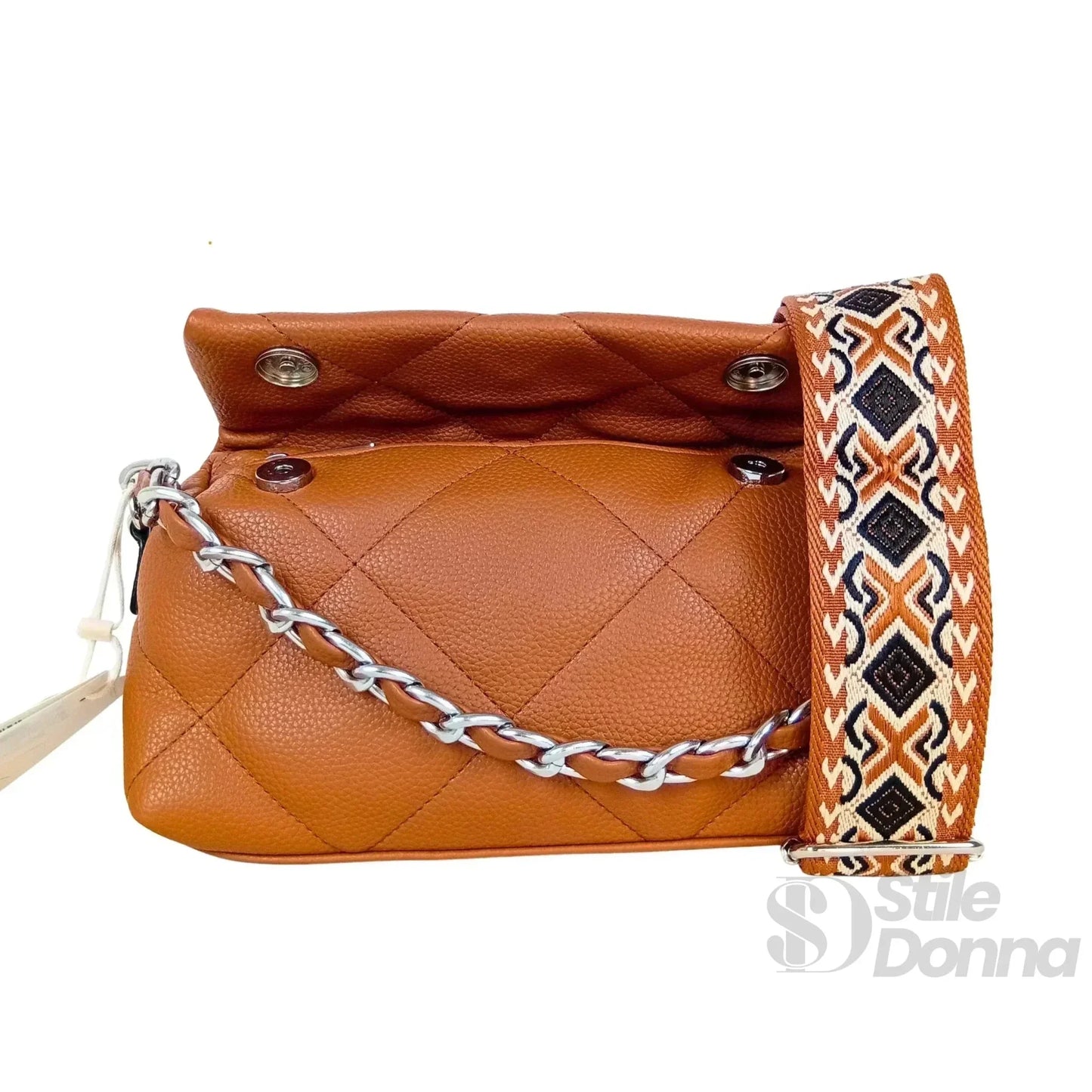 Stile Donna Bags - Borsa a Tracolla Compatta in Ecopelle