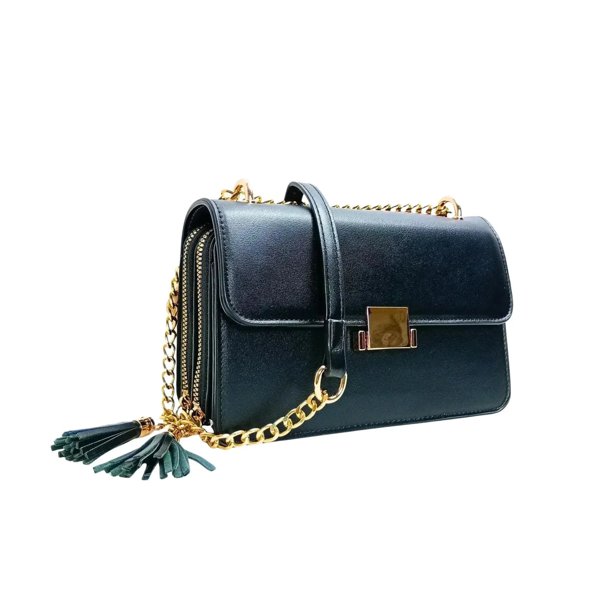 Stile Donna Bags - Vallo Borsa a Tracolla in Ecopelle Nera