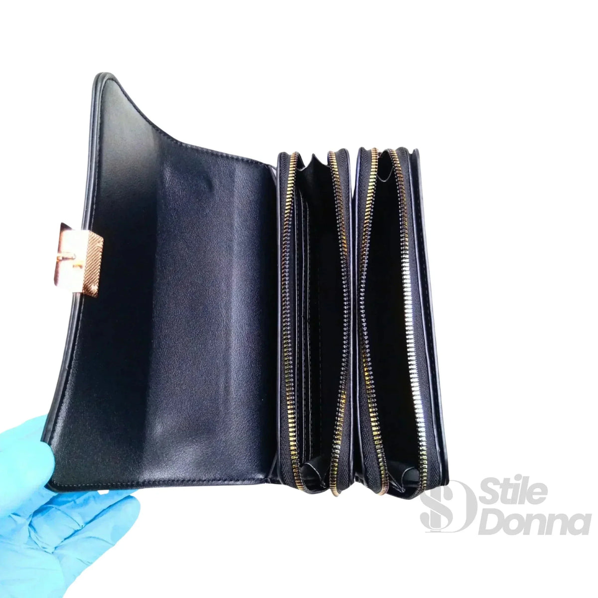 Stile Donna Bags - Vallo Borsa a Tracolla in Ecopelle Nera