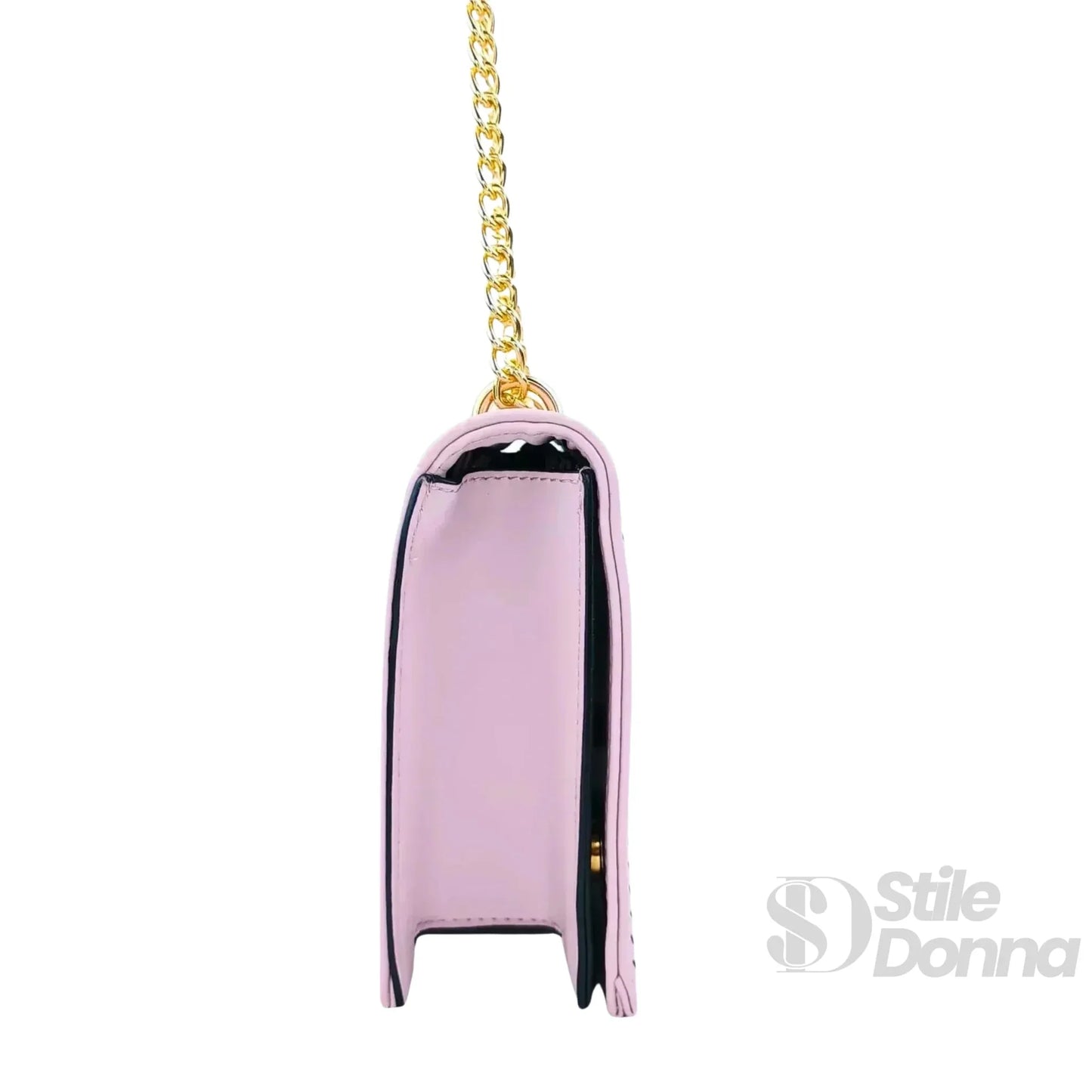 Stile Donna Bags - Borsa Viola con Catena Dorata