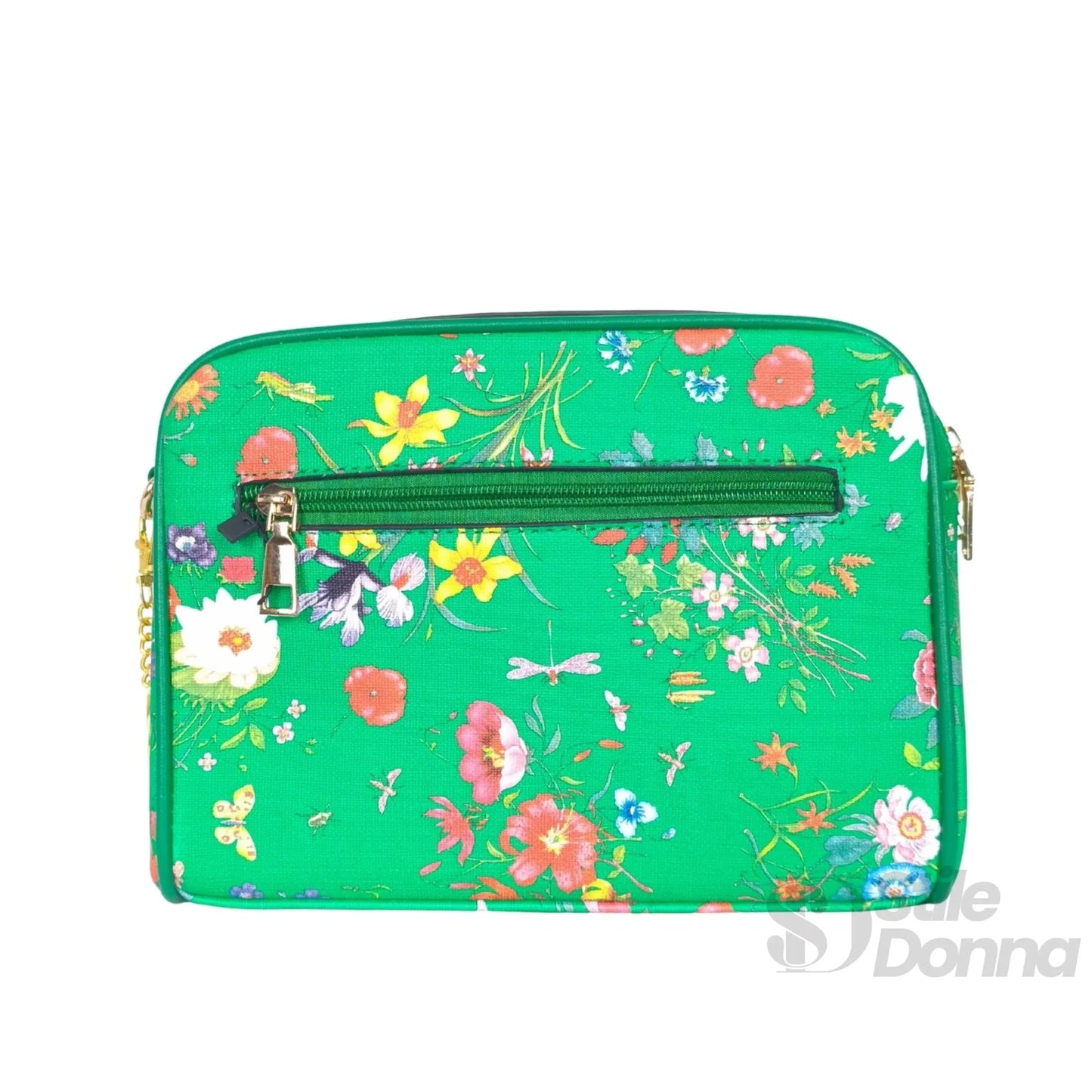 Stile Donna Bags - Borsa con Stampa Floreale Verde