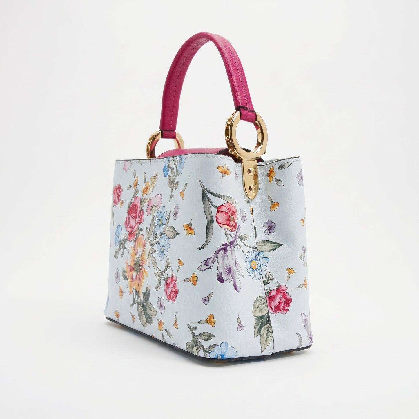 Stile Donna Bags - Borsa a Tracolla Floreale in Vera Pelle