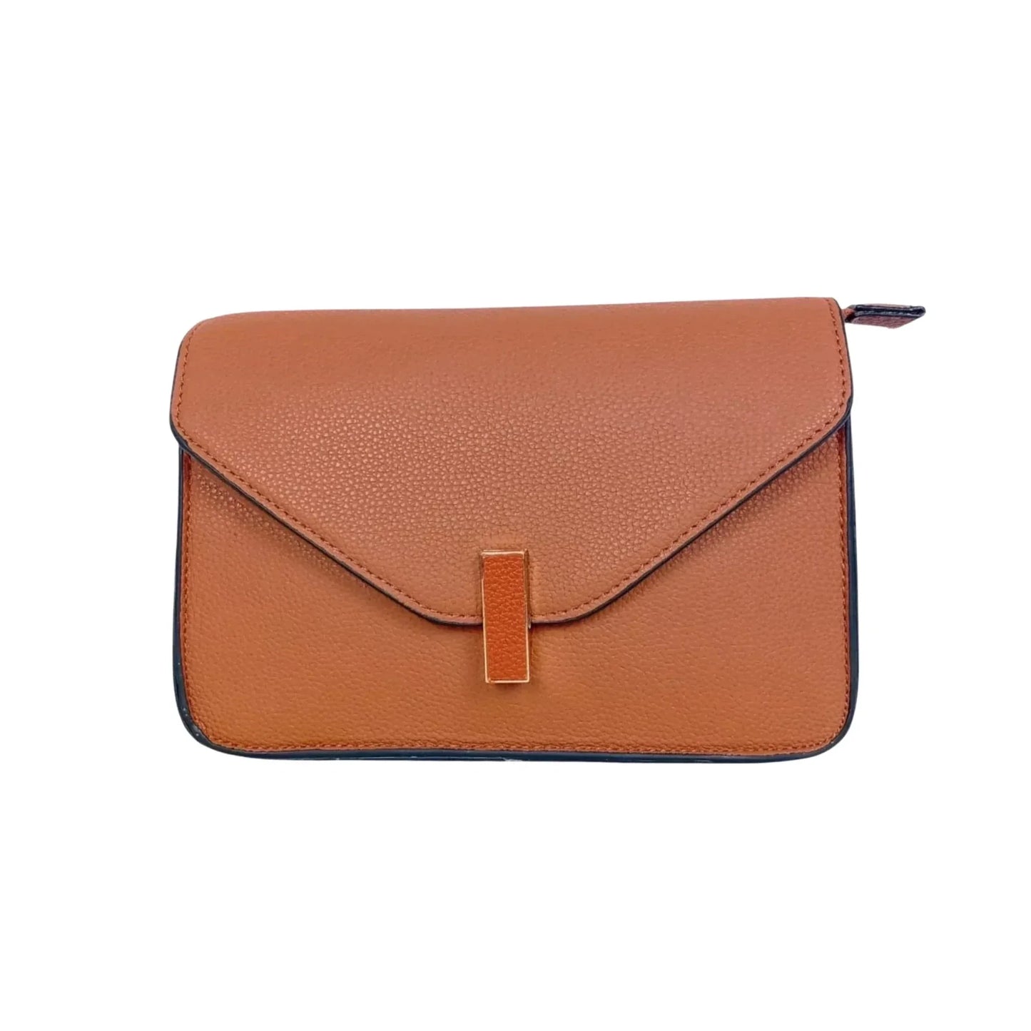 Stile Donna Bags - Borsa a Tracolla Marrone Finiture Oro