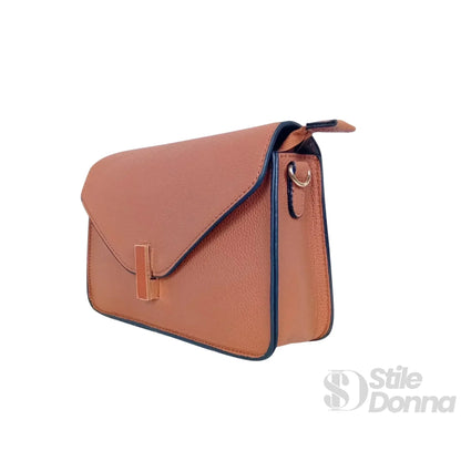 Stile Donna Bags - Borsa a Tracolla Marrone Finiture Oro