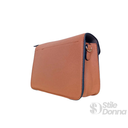 Stile Donna Bags - Borsa a Tracolla Marrone Finiture Oro