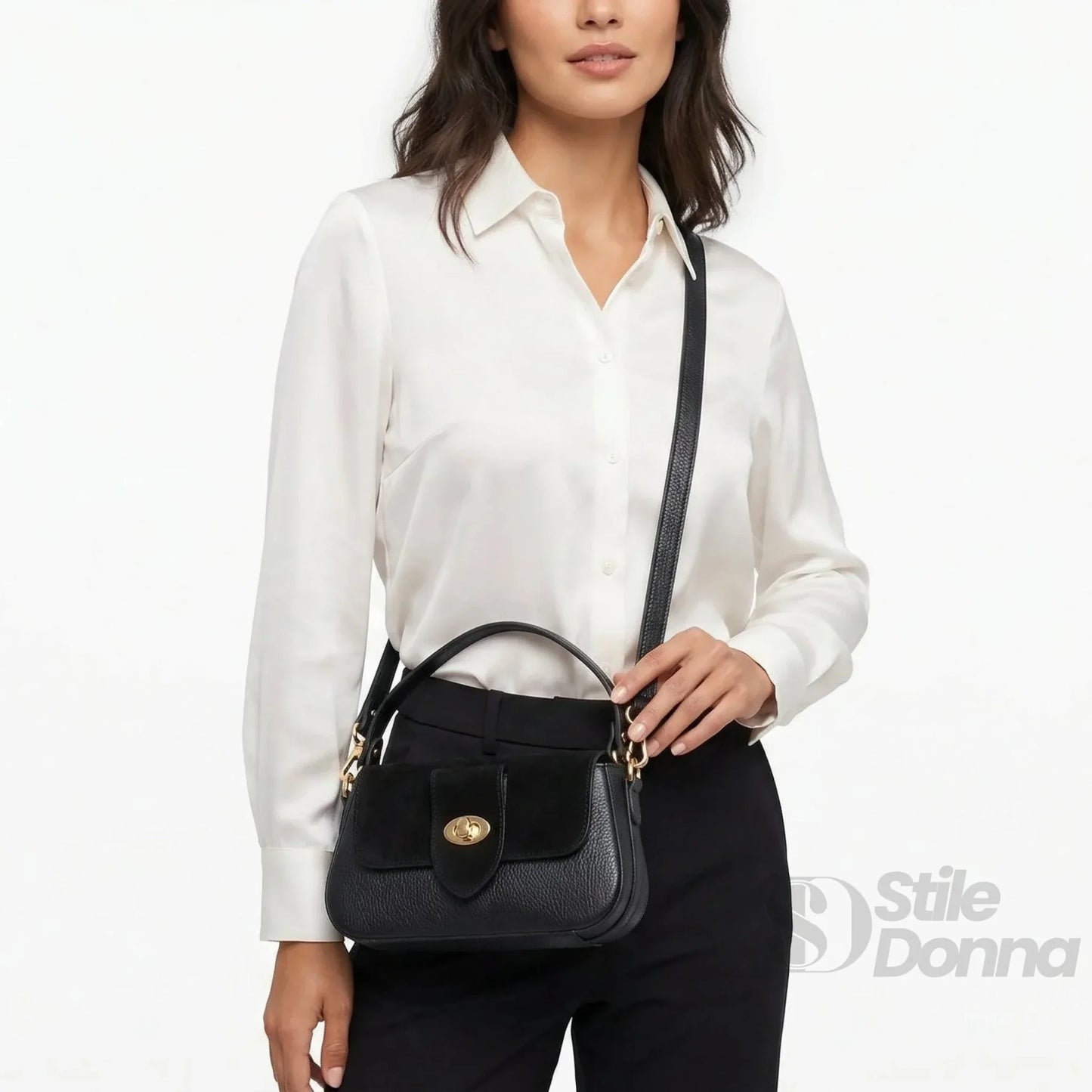 Stile Donna Bags - Bella Nova Borsa in Pelle e Camoscio