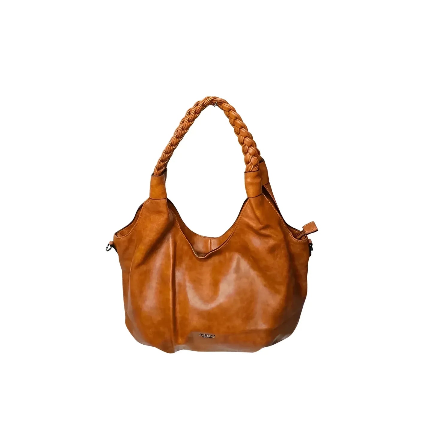 Nazareno Gabrielli Borsa Hobo in Ecopelle Cuoio con Fodera in Tessuto