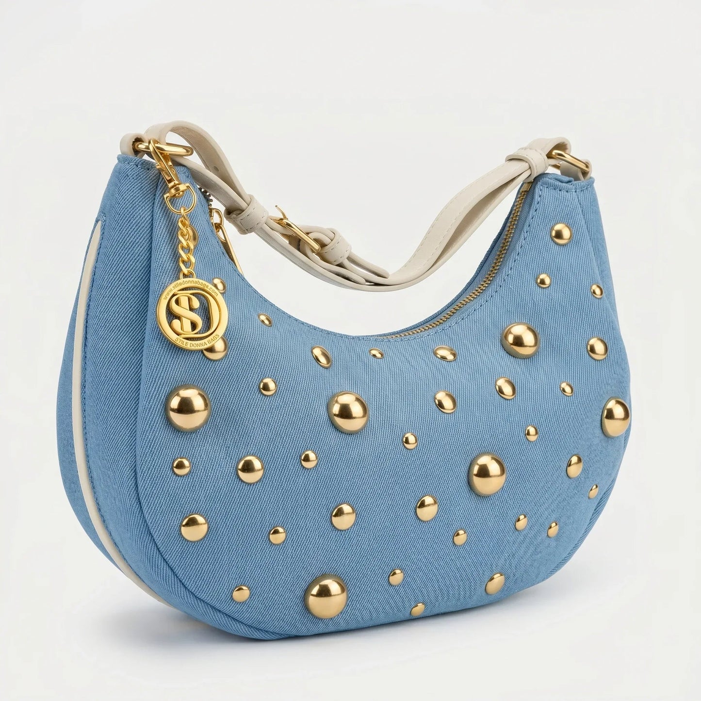 Stile Donna Bags - Borsa in Denim con Tracolla Rimovibile