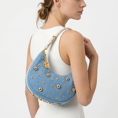 Stile Donna Bags - Borsa in Denim con Tracolla Rimovibile