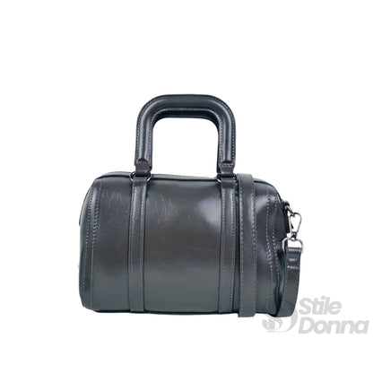 Stile Donna Bags - Borsa in Ecopelle Grigio Scuro