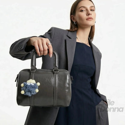 Stile Donna Bags - Borsa in Ecopelle Grigio Scuro