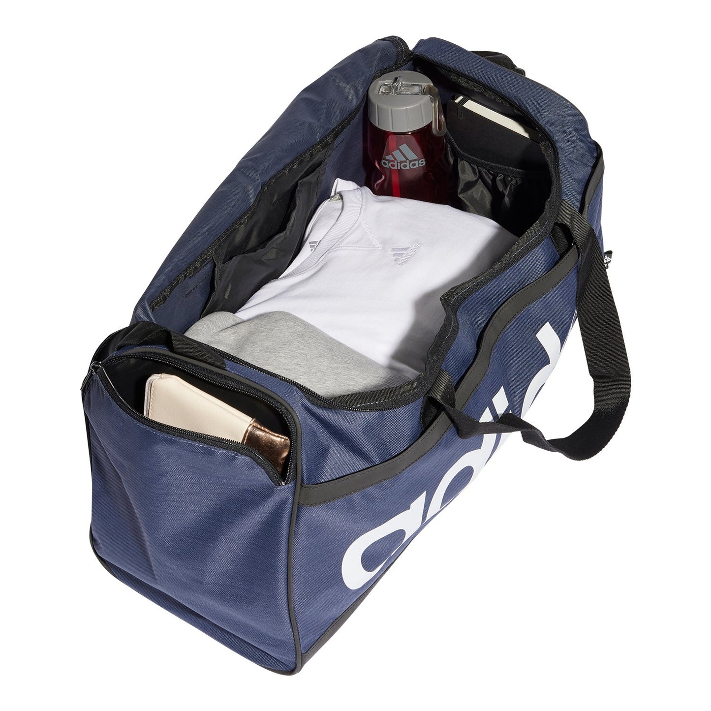 Adidas Duffel HR5349 Borsone Medio Palestra Blu-Bianco Sportivo