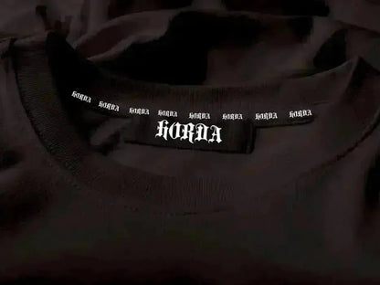 T-shirt boxy fit shirt nera 100% cotone Gotic Flame