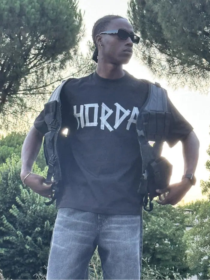 Taped Boxy Fit T-shirt 100% Cotton Made in Italy