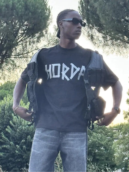 Taped Boxy Fit T-shirt 100% Cotton Made in Italy