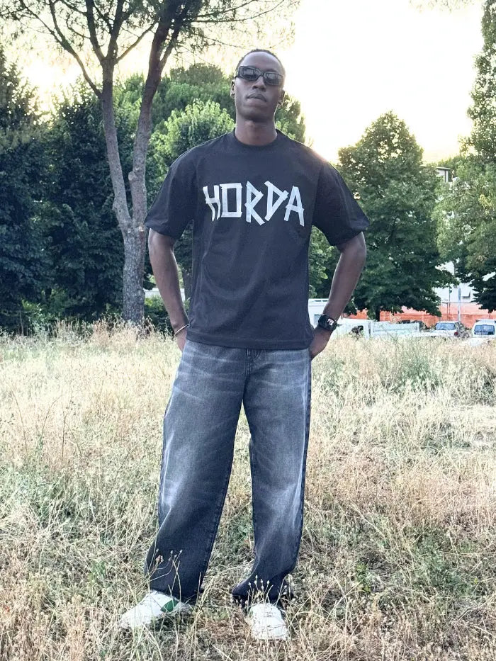 Taped Boxy Fit T-shirt 100% Cotton Made in Italy